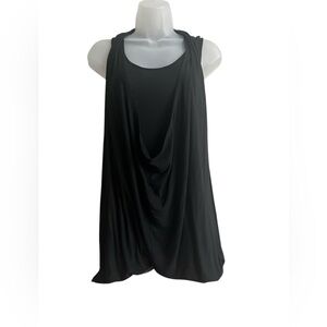 Vivienne Vivienne Tam Draped Black Tank Top Size XS